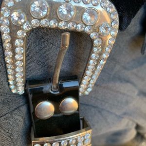 Blingy leather belt